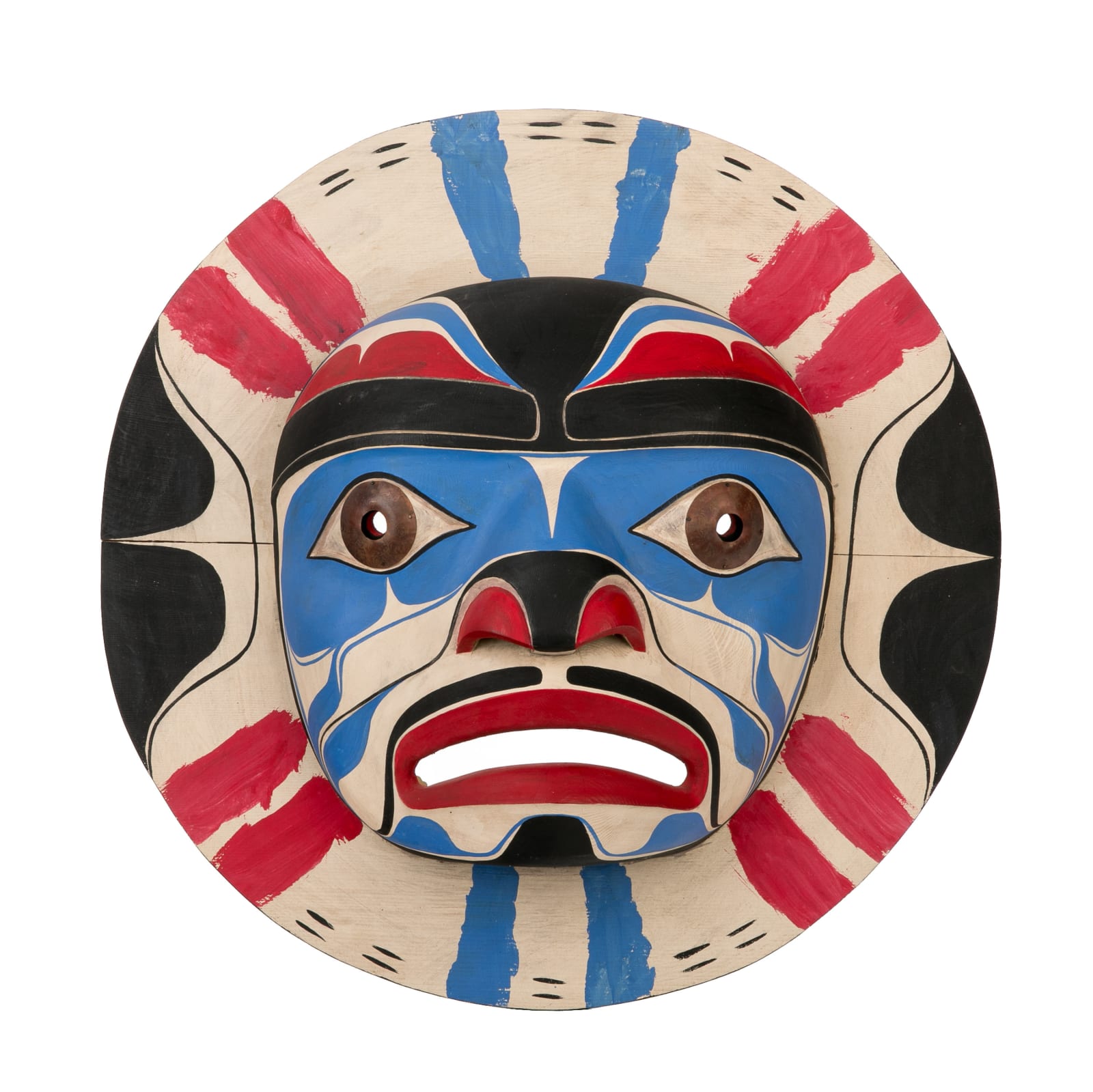 DWAYNE SIMEON (1960-) KWAKWA̱KA̱ʼWAKW / SQUAMISH, Old Moon (Nuxalk [Bella Coola] Style Moon Mask), November 2003