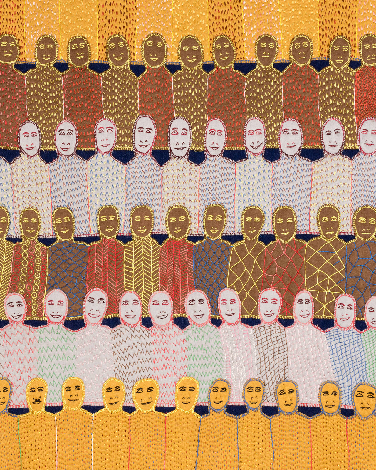 MARION TUU'LUQ, R.C.A. (1910-2002) QAMANI'TUAQ (BAKER LAKE), Crowd of People, 1974