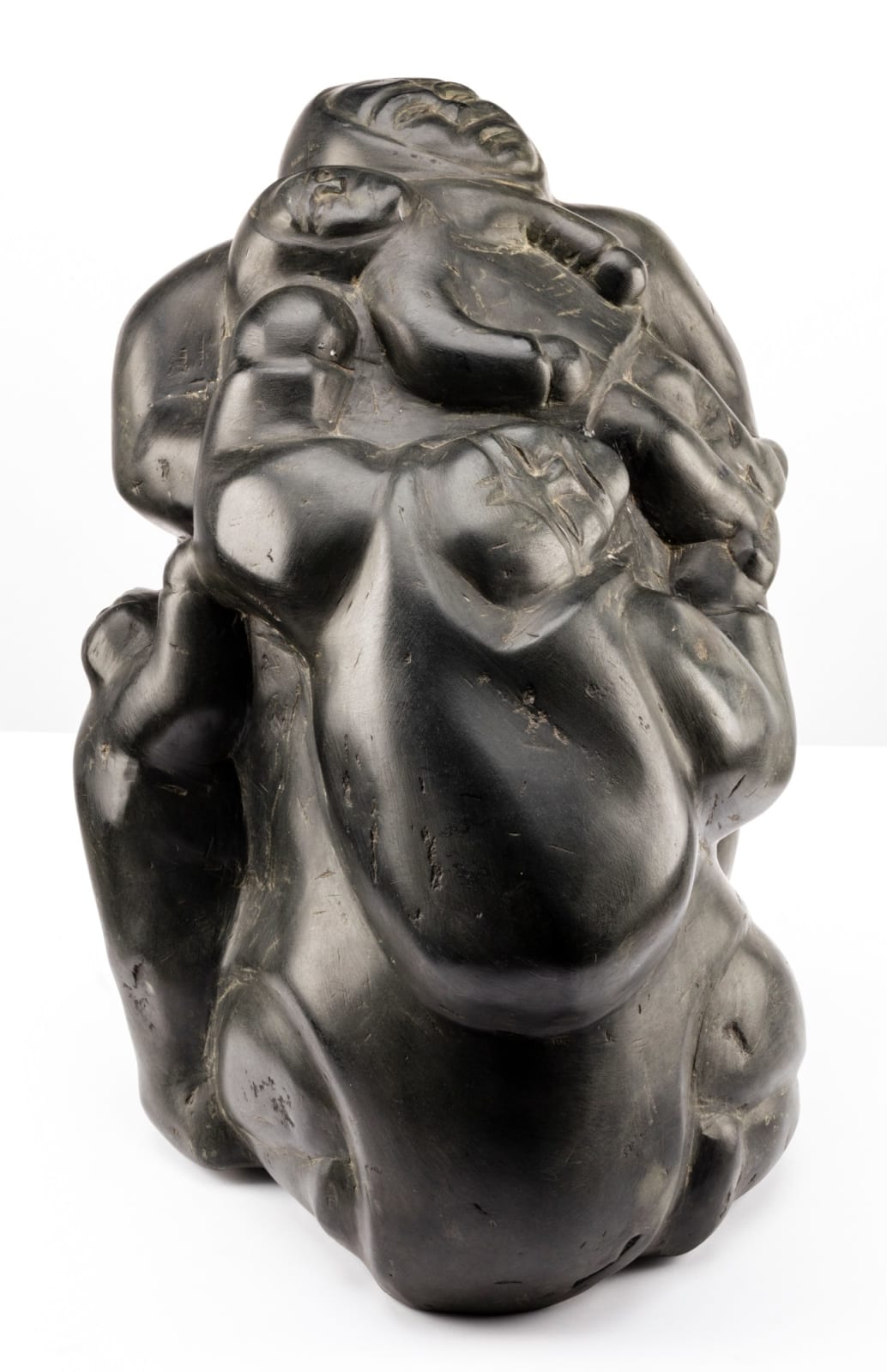 BARNABUS ARNASUNGAAQ (1924-2017) QAMANI'TUAQ (BAKER LAKE), Family Group, mid 1970s