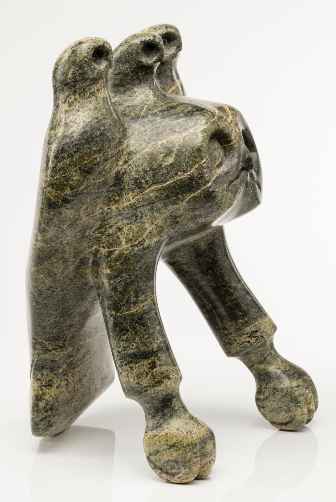 OSUITOK IPEELEE, R.C.A. (1923-2005) KINNGAIT (CAPE DORSET), Owl and Three Chicks, c. 1983