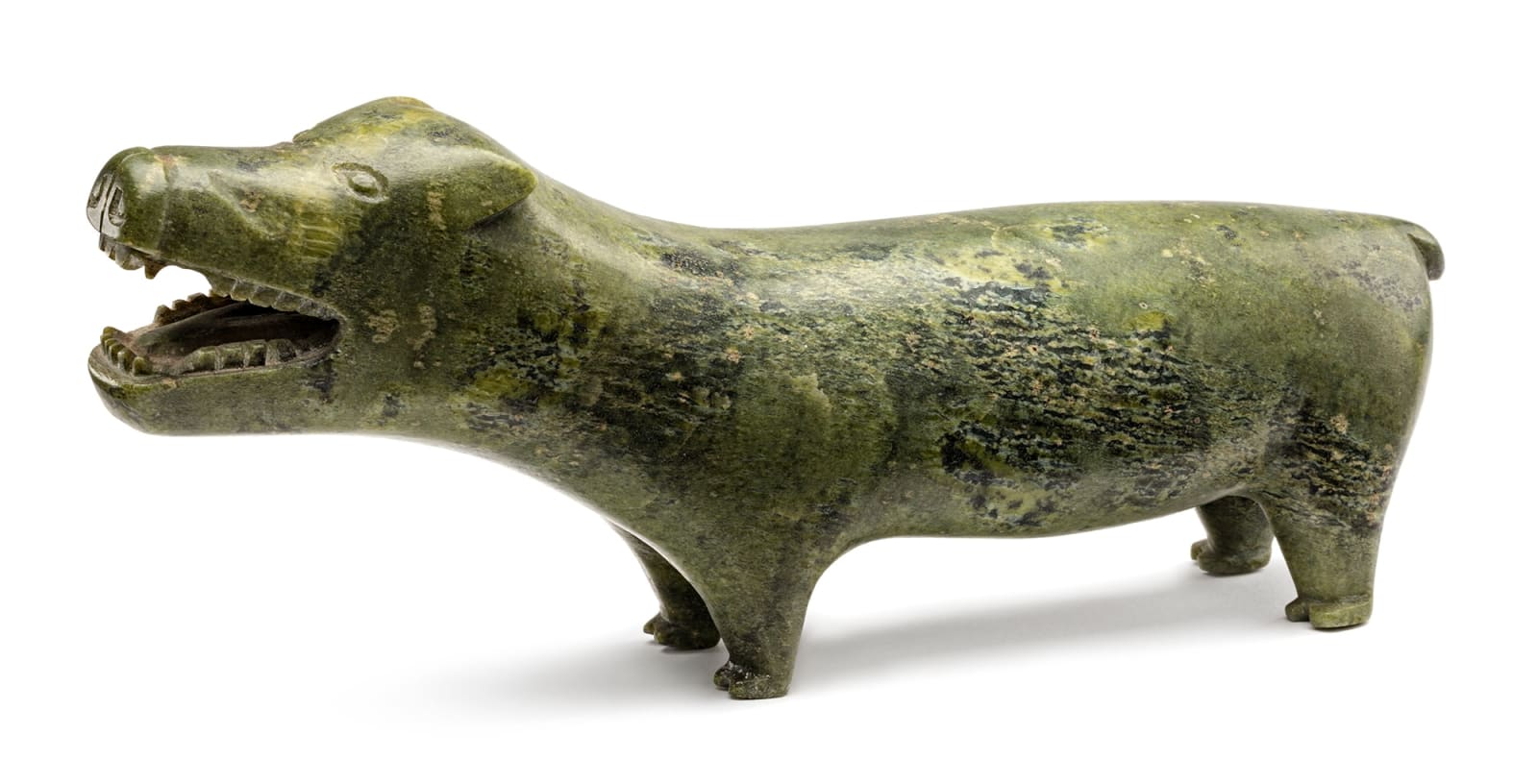 POSSIBLY JOE JAW (1930-1987) KINNGAIT (CAPE DORSET), Snarling Polar Bear, c. 1960