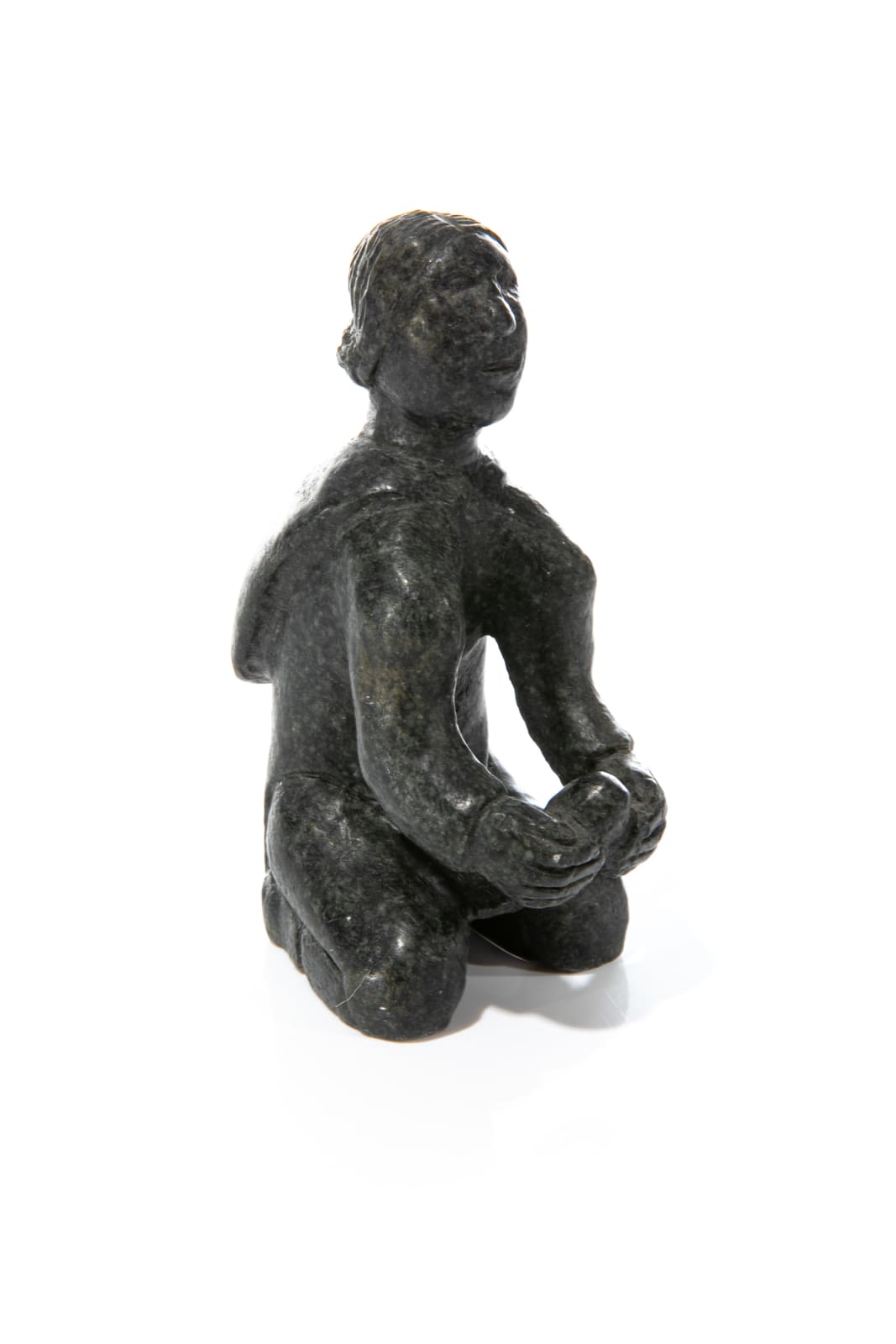 NANCY PUKINGRNAK AUPALUKTUQ (1940-) QAMANI'TUAQ (BAKER LAKE), Kneeling Woman, c. mid-late 1980s