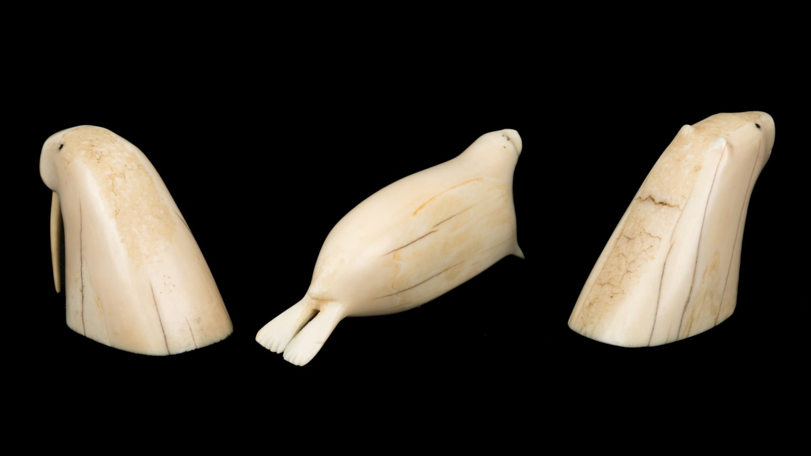 UNIDENTIFIED INUIT ARTISTS, EASTERN CANADIAN ARCTIC, Three Arctic Animals, late 1940s / early 1950s