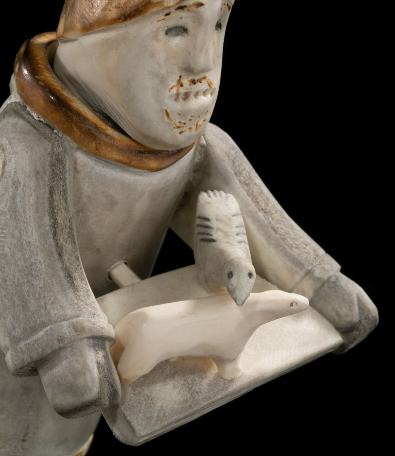 ROMEO EEKERKIK (1923-1983) ARVIAT (ESKIMO POINT), Making a Living, 18 February 1976