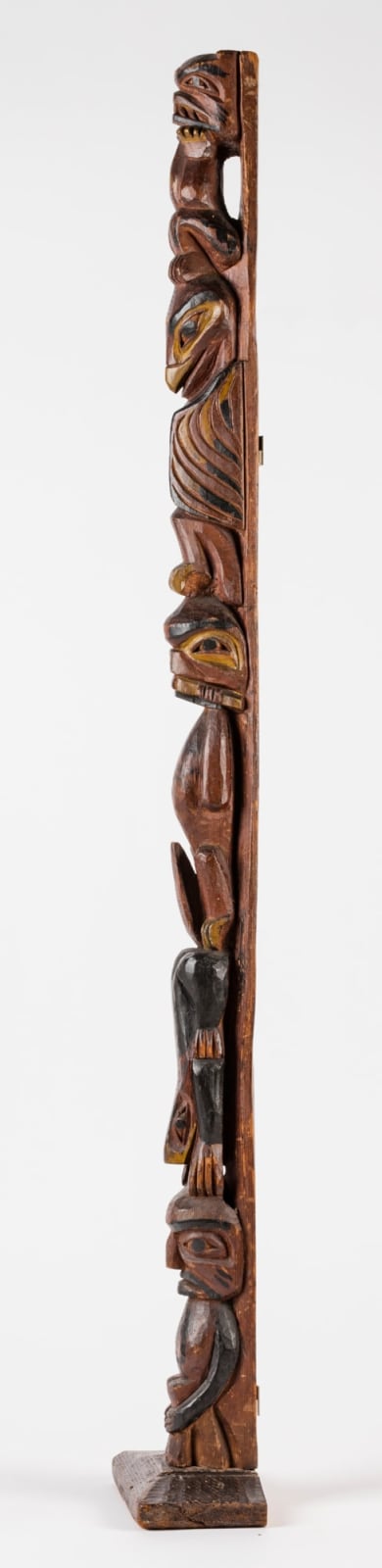 UNIDENTIFIED ARTIST, POSSIBLY TLINGIT OR TSIMSHIAN, Model Totem Pole, c. 1920s