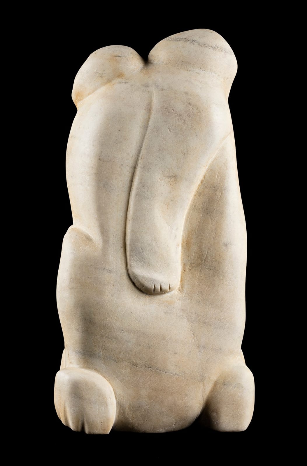 LATCHOLASSIE AKESUK (1919-2000) KINNGAIT (CAPE DORSET), Owl Couple, c. 1970-72