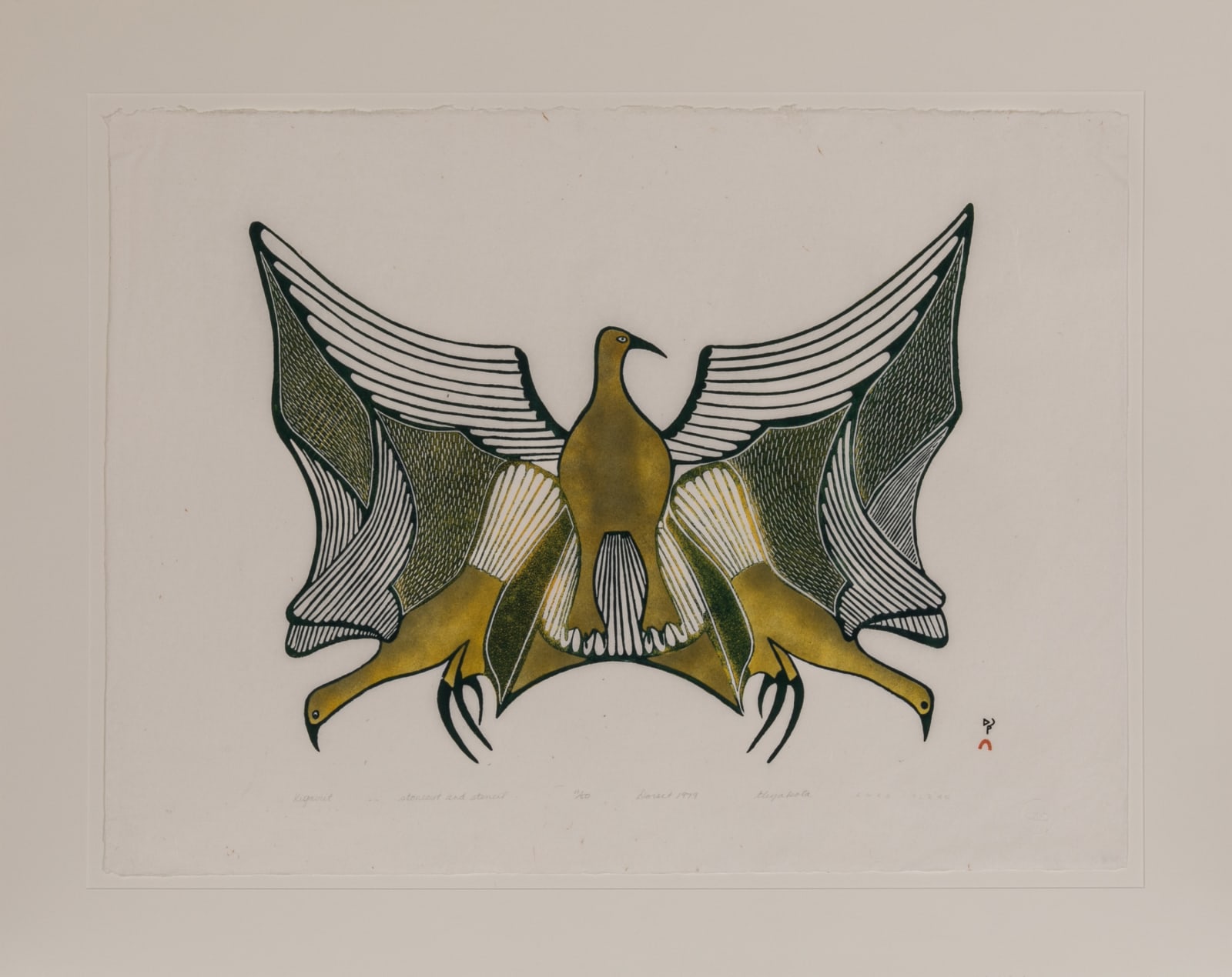 ELIYAKOTA SAMUALIE (1939-1987) KINNGAIT (CAPE DORSET), Kigaviit (Eagle), 1979 #5