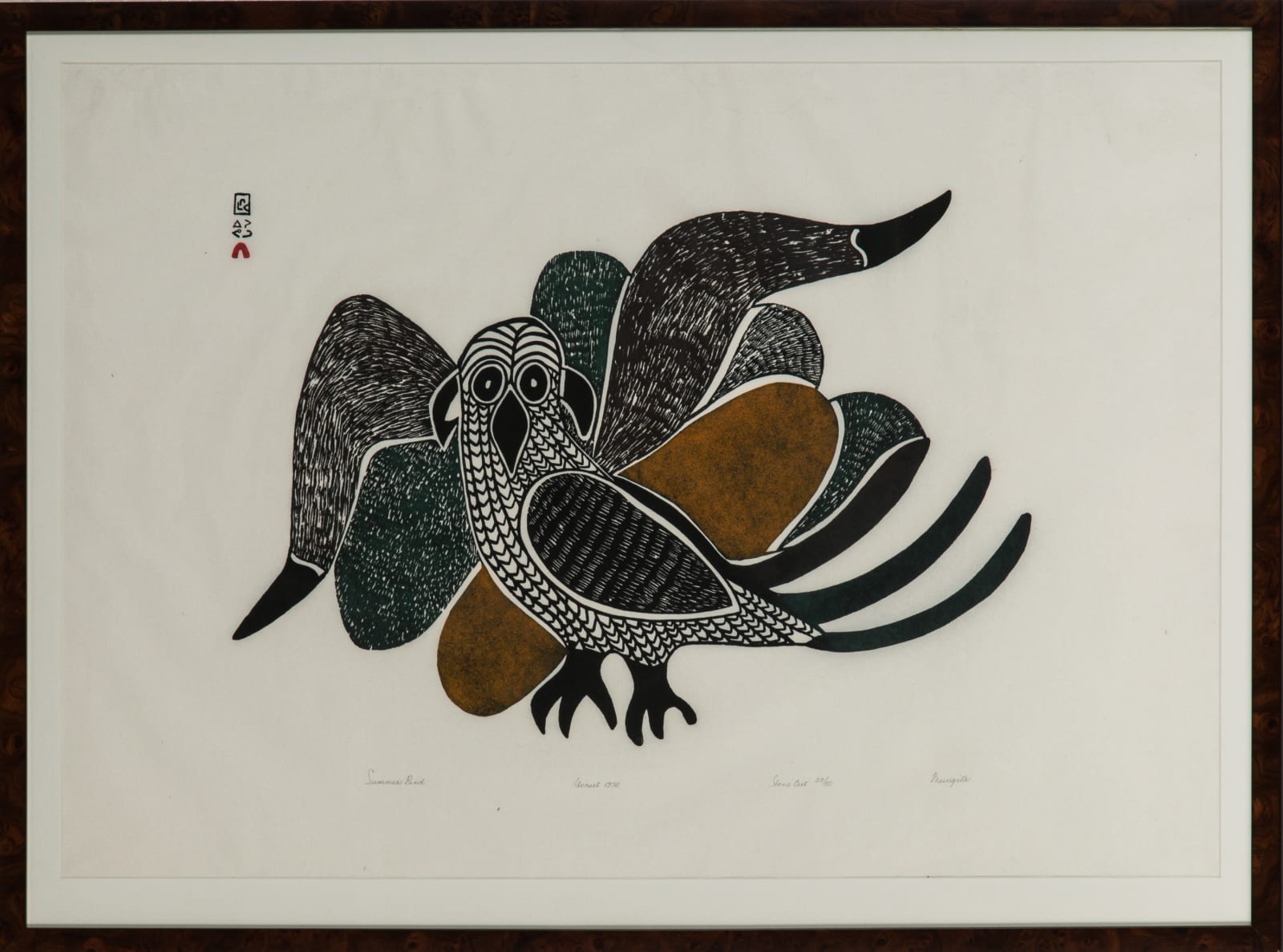 MUNGITOK KELLYPALIK (1940-2014) KINNGAIT (CAPE DORSET), Summer Bird, 1970 #21