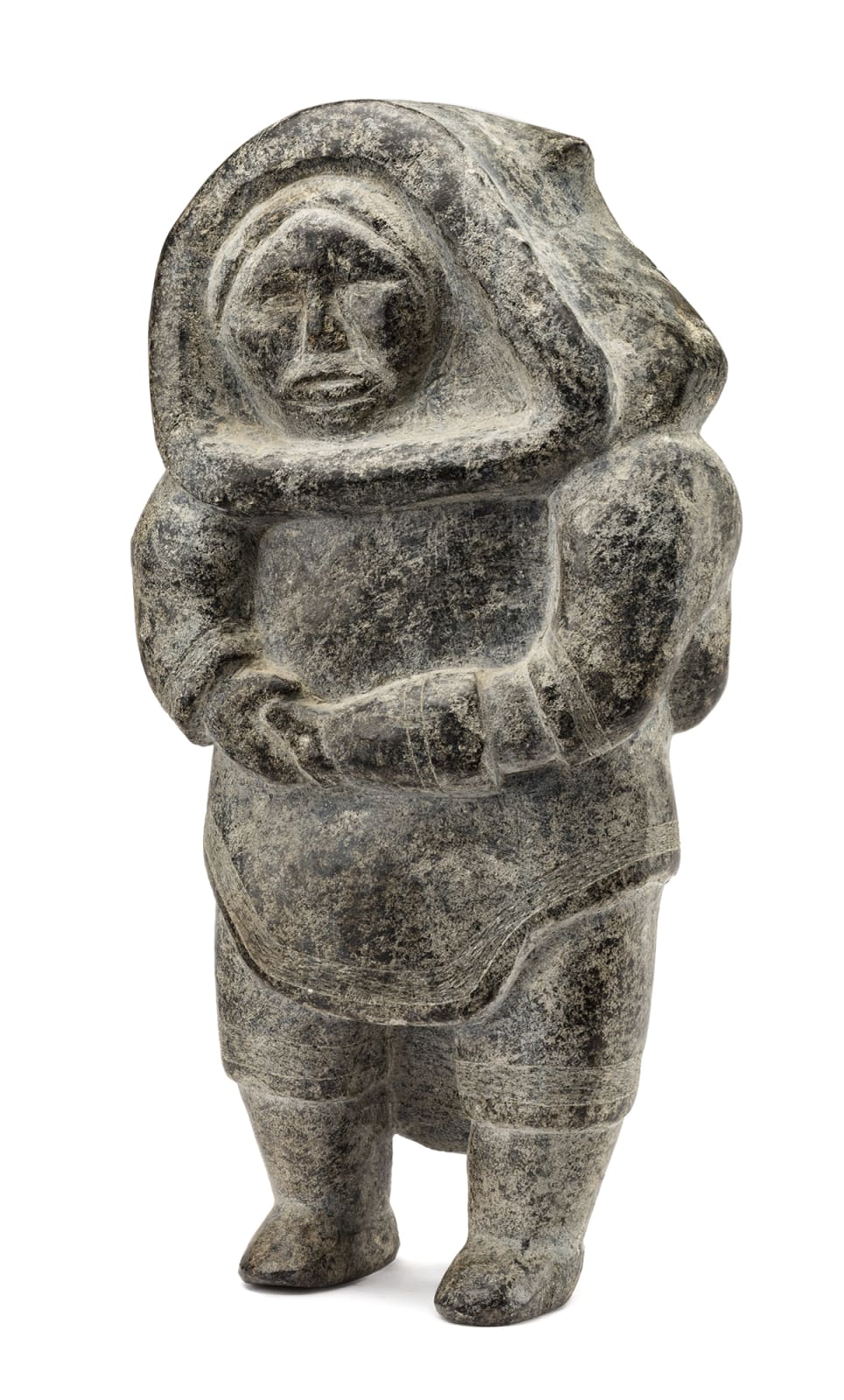 Attr: QAQAQ (KAKA) ASHOONA (1928-1996) KINNGAIT (CAPE DORSET), Standing Woman Holding a Kamik, mid 1950s