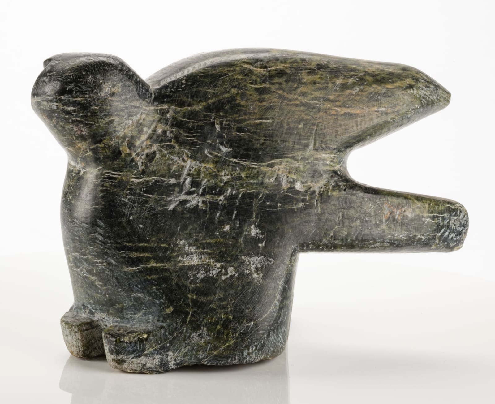 LATCHOLASSIE AKESUK (1919-2000) KINNGAIT (CAPE DORSET), Mother Owl and Chick, c. 1970