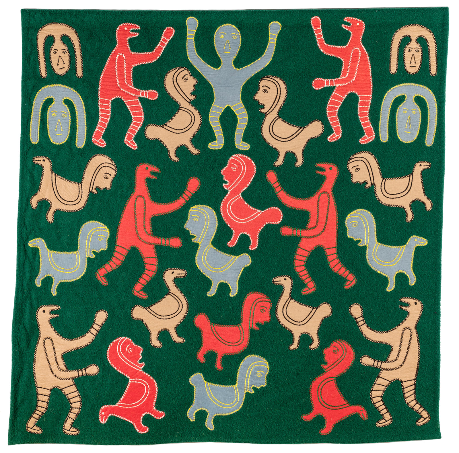 IRENE AVAALAAQIAQ TIKTAALAAQ (1941-) QAMANI'TUAQ (BAKER LAKE), Untitled (Shaman and Bird Spirits), c. mid to late 1970s