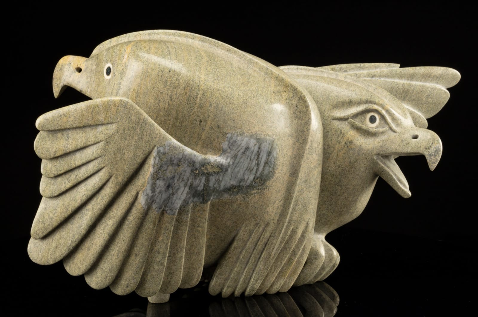 TOONOO SHARKY (1970-) KINNGAIT (CAPE DORSET), Opposing Birds, 1998
