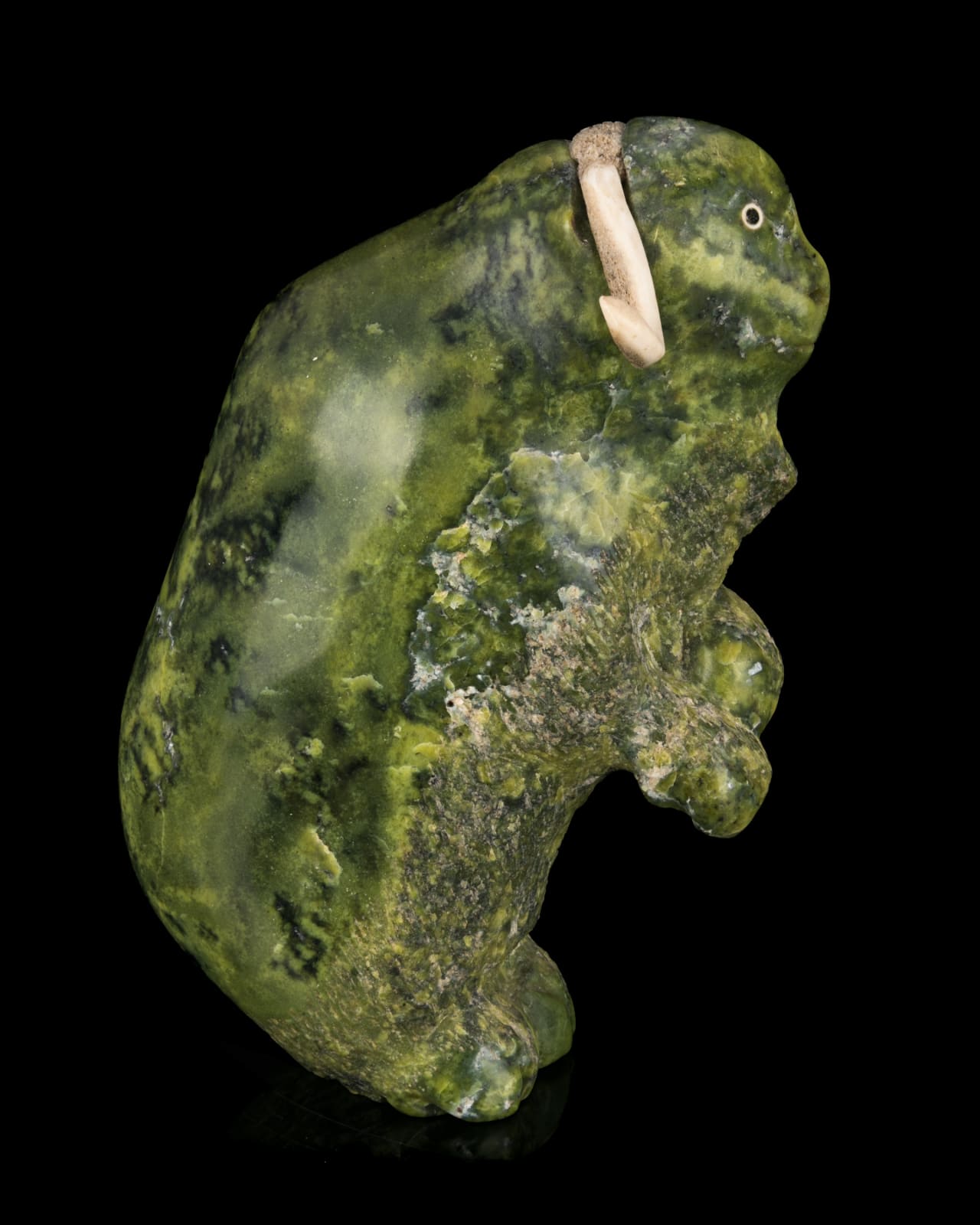 TEMELA OOPIK (1946-2018) KIMMIRUT (LAKE HARBOUR), Rearing Muskox, c. early 1980s