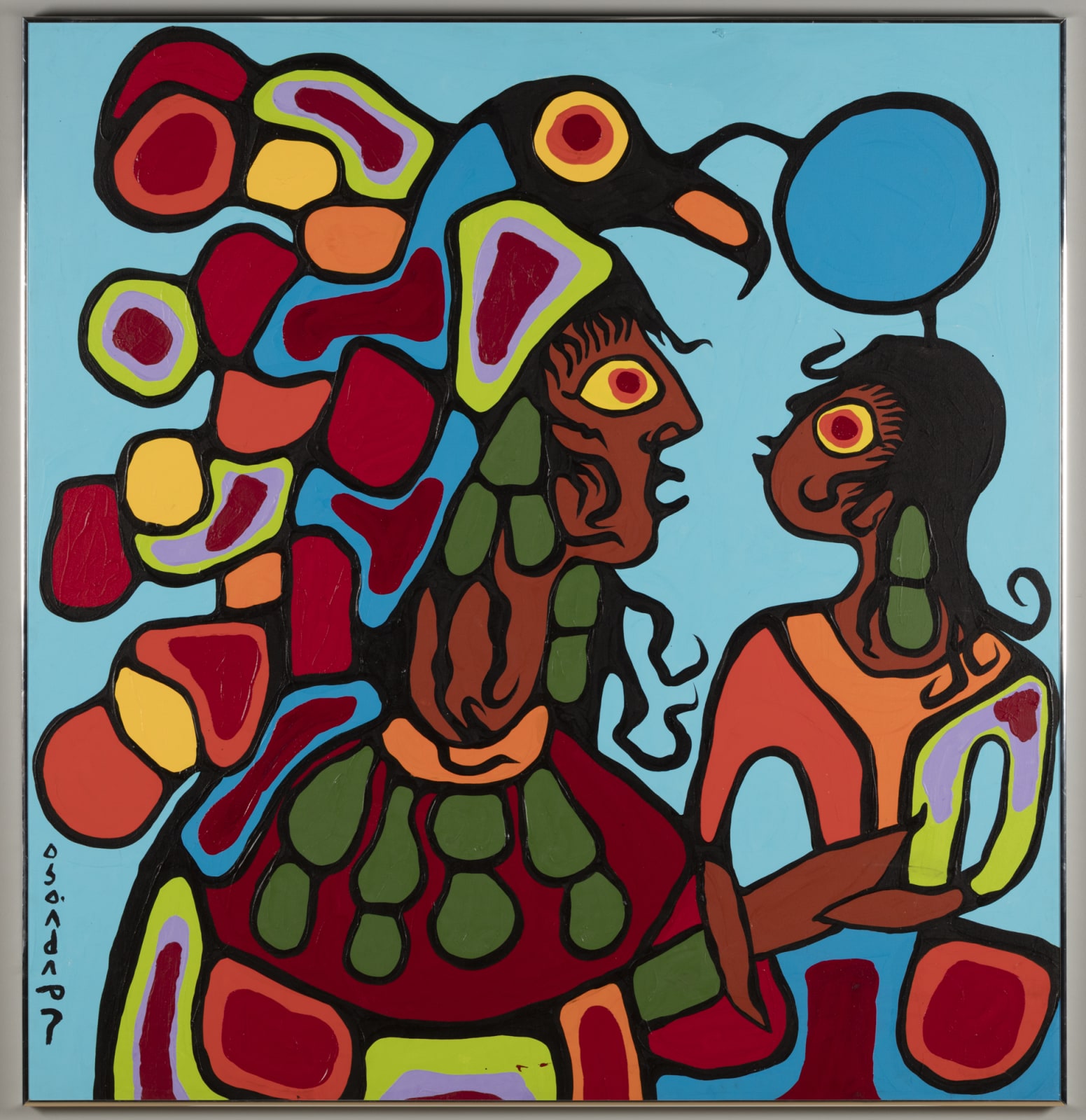 絵画 『ミレニアム』 NORRY NORVAL MORRISSEAU, C.M. (1931-2007) ANISHINAABE (OJIBWE