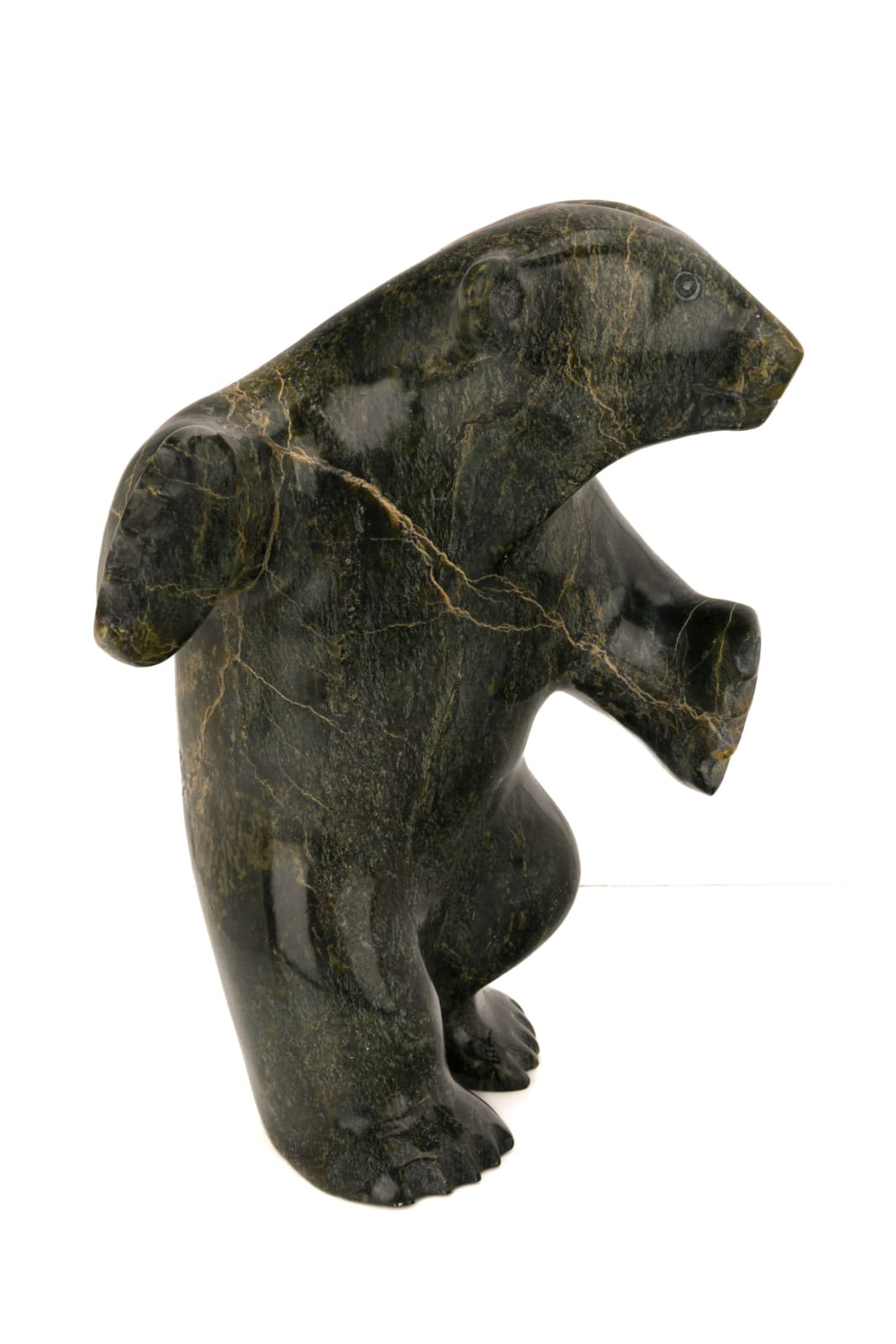 Possibly MOSHE KELLY (1947-D) IQALUIT (FROBISHER BAY) / OTTAWA, Swatting Polar Bear, 1990s