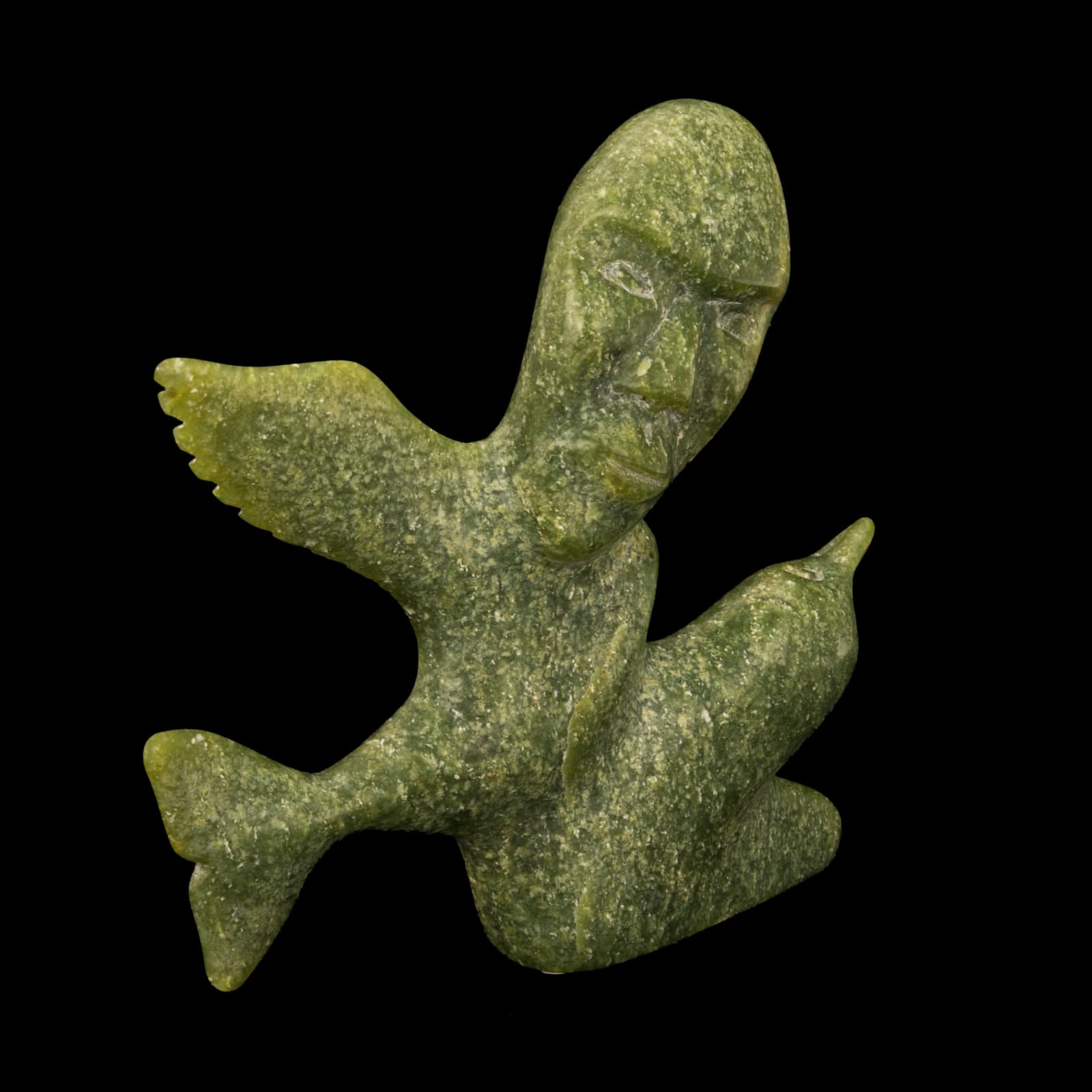 TOONOO SHARKY (1970-) KINNGAIT (CAPE DORSET), Man, Bird, and Whale Spirit, 1989