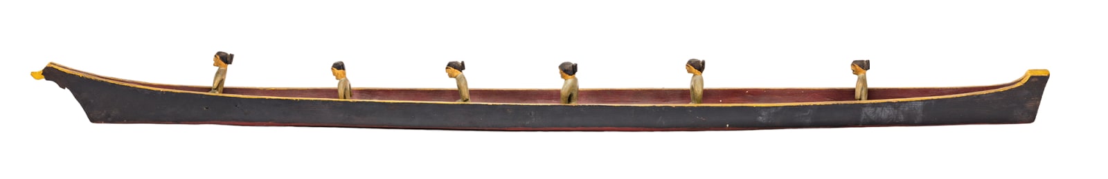 UNIDENTIFIED ARTIST, NUU-CHAH-NULTH OR COAST SALISH, Large Model Canoe with Figures, late 19th century