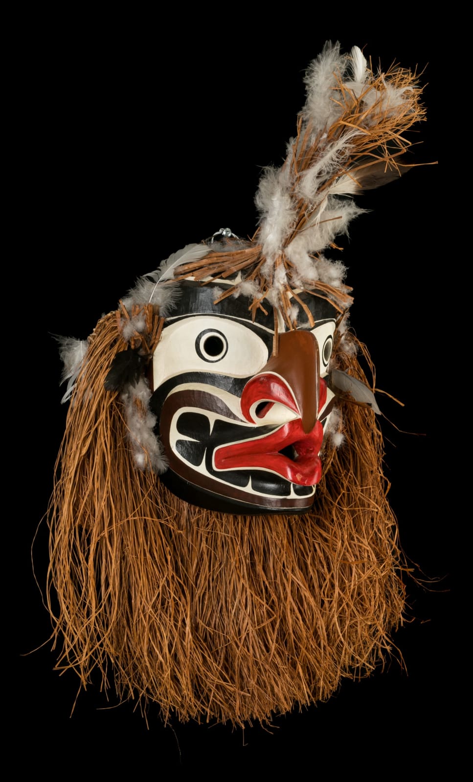 SIMON DICK (1951-) KWAKWA̱KA̱ʼWAKW, Atlakim Grouse Mask, 1995