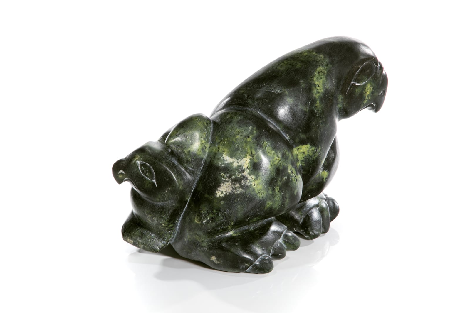 KOOMWARTOK ASHOONA (1930-1984) KINNGAIT (CAPE DORSET), Mother Bird with Young, 1970s