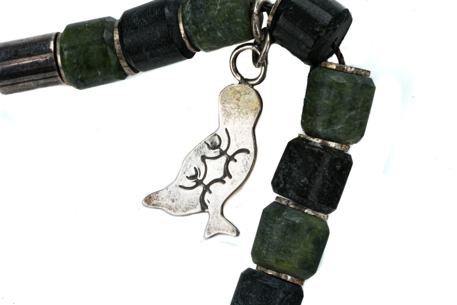 PAPIARA TUKIKI (1942-2023) KINNGAIT (CAPE DORSET), Necklace with Three Birds, c. 1975