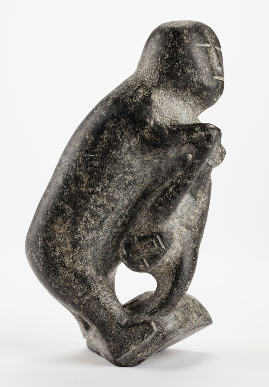 LUKE ANOWTALIK (1932-2006) ARVIAT (ESKIMO POINT), Father and Child, early 1980s