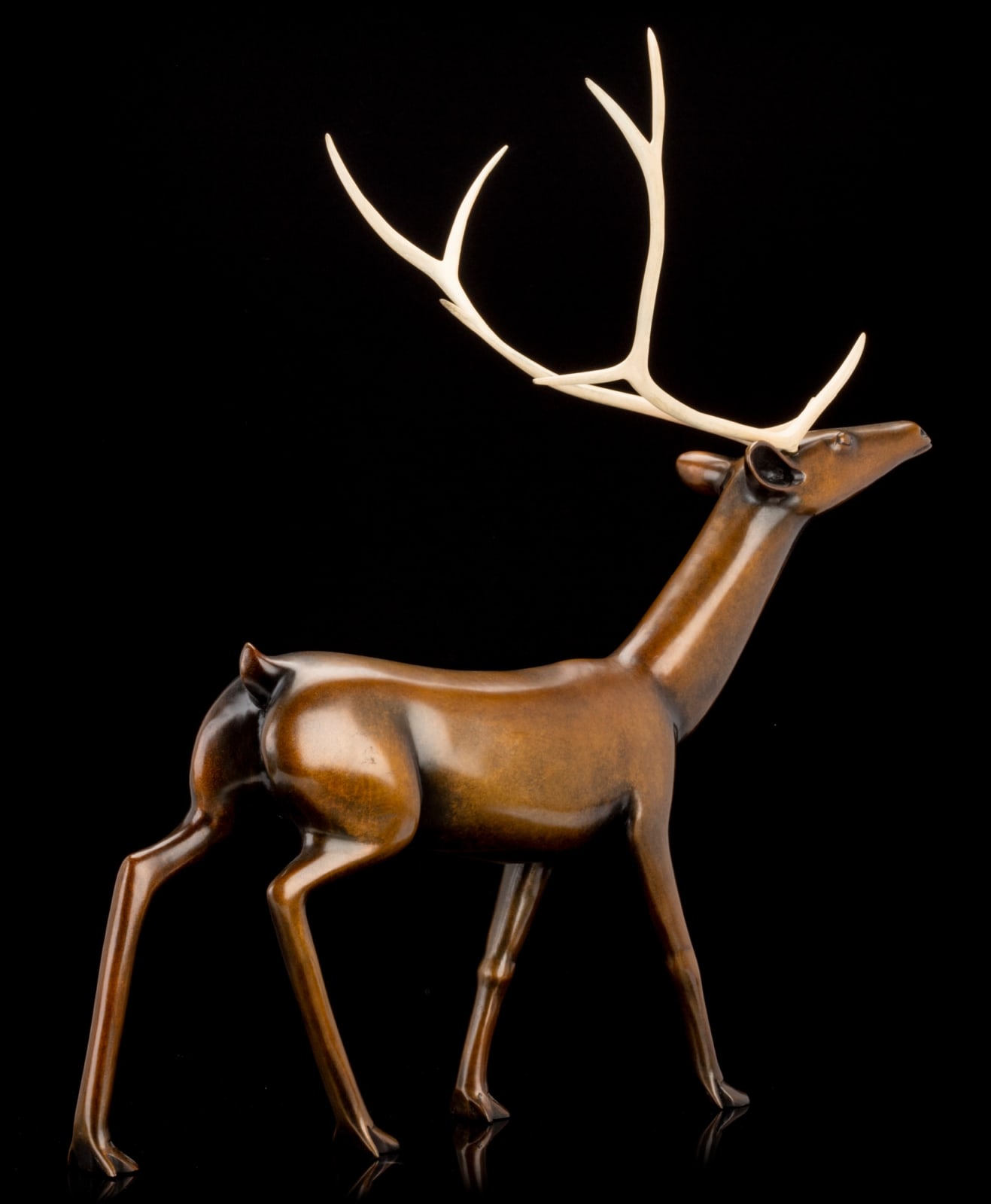 OSUITOK IPEELEE, R.C.A. (1923-2005) KINNGAIT (CAPE DORSET), Caribou, c. 1997-98