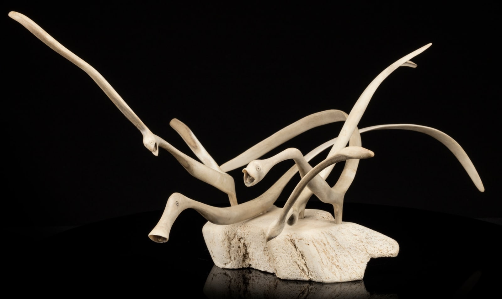 SAKKIASSEE ANAIJA (1913-1980) TALOYOAK (SPENCE BAY), Screeching Bird Spirits, c. early 1970s