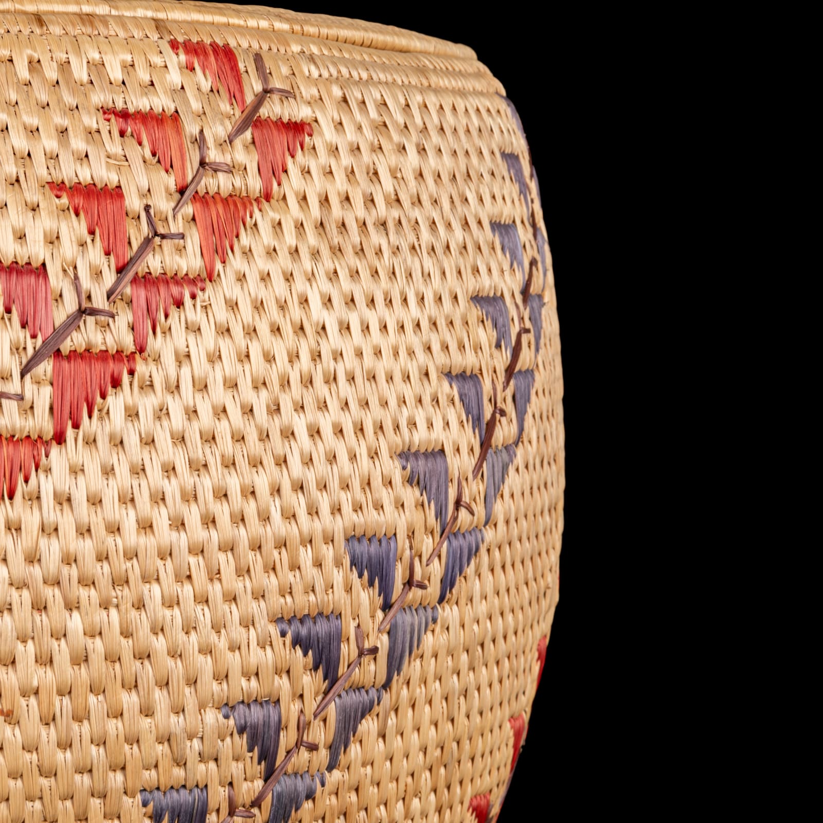 JANE WISEMAN (1947-), YUP’IK, NELSON ISLAND, AK, Large Lidded Basket, 2008