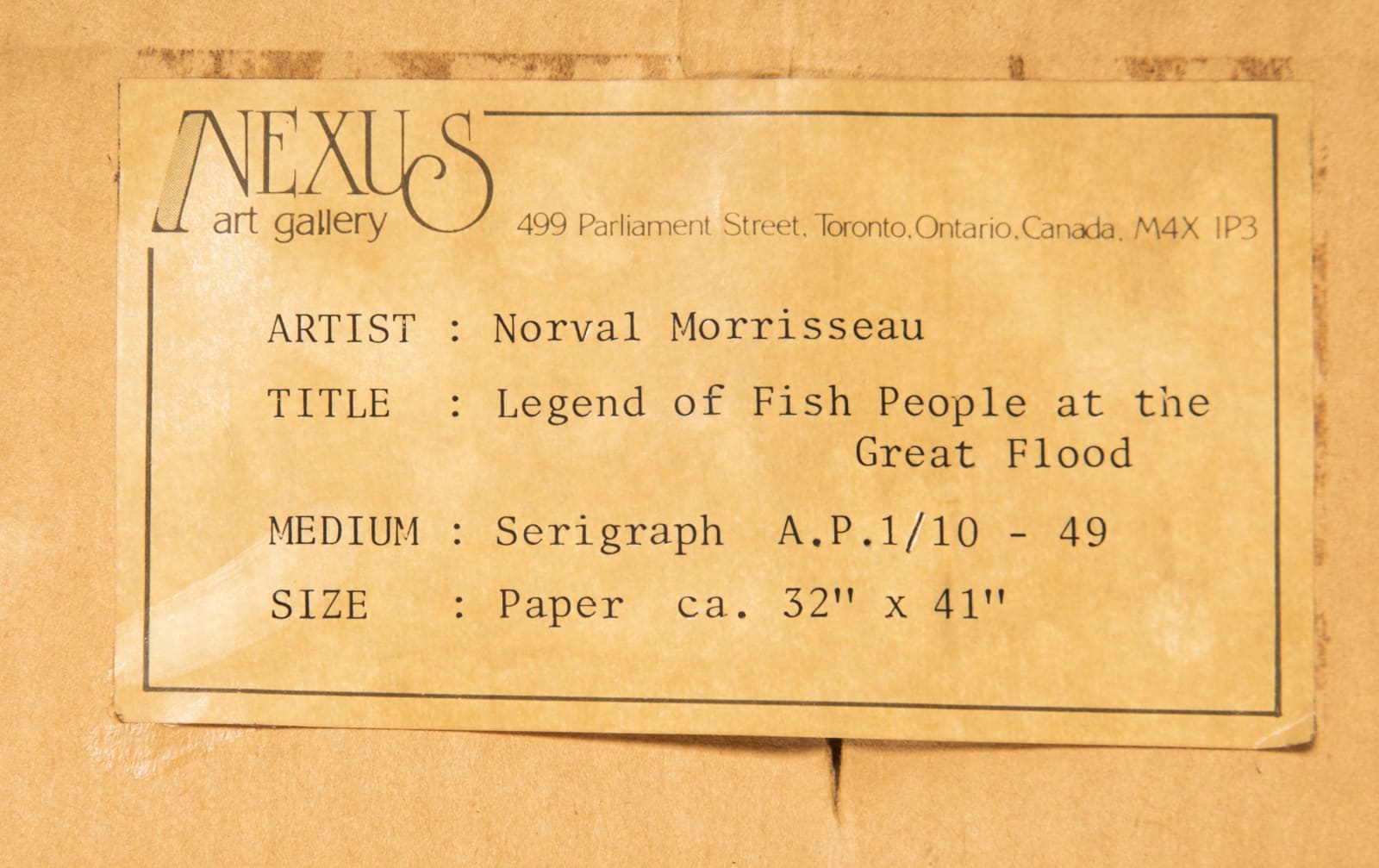 NORVAL MORRISSEAU, C.M. (1931-2007) ANISHINAABE (OJIBWE), The Legend of the Fish People at the Great Flood, c. 1980 or later