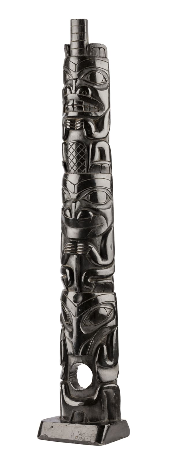 UNIDENTIFIED ARTIST, HAIDA, Model House Entry Totem Pole, c. 1870-80
