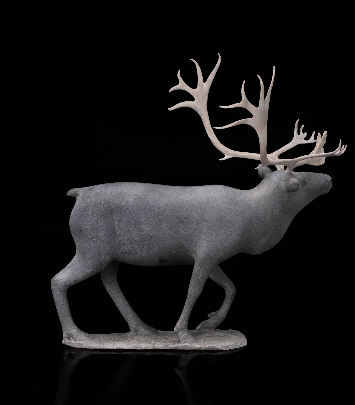 PAUL QUVIQ MALLIKI (1956-) NAUJAAT (REPULSE BAY), Caribou Caught a Scent, 2004