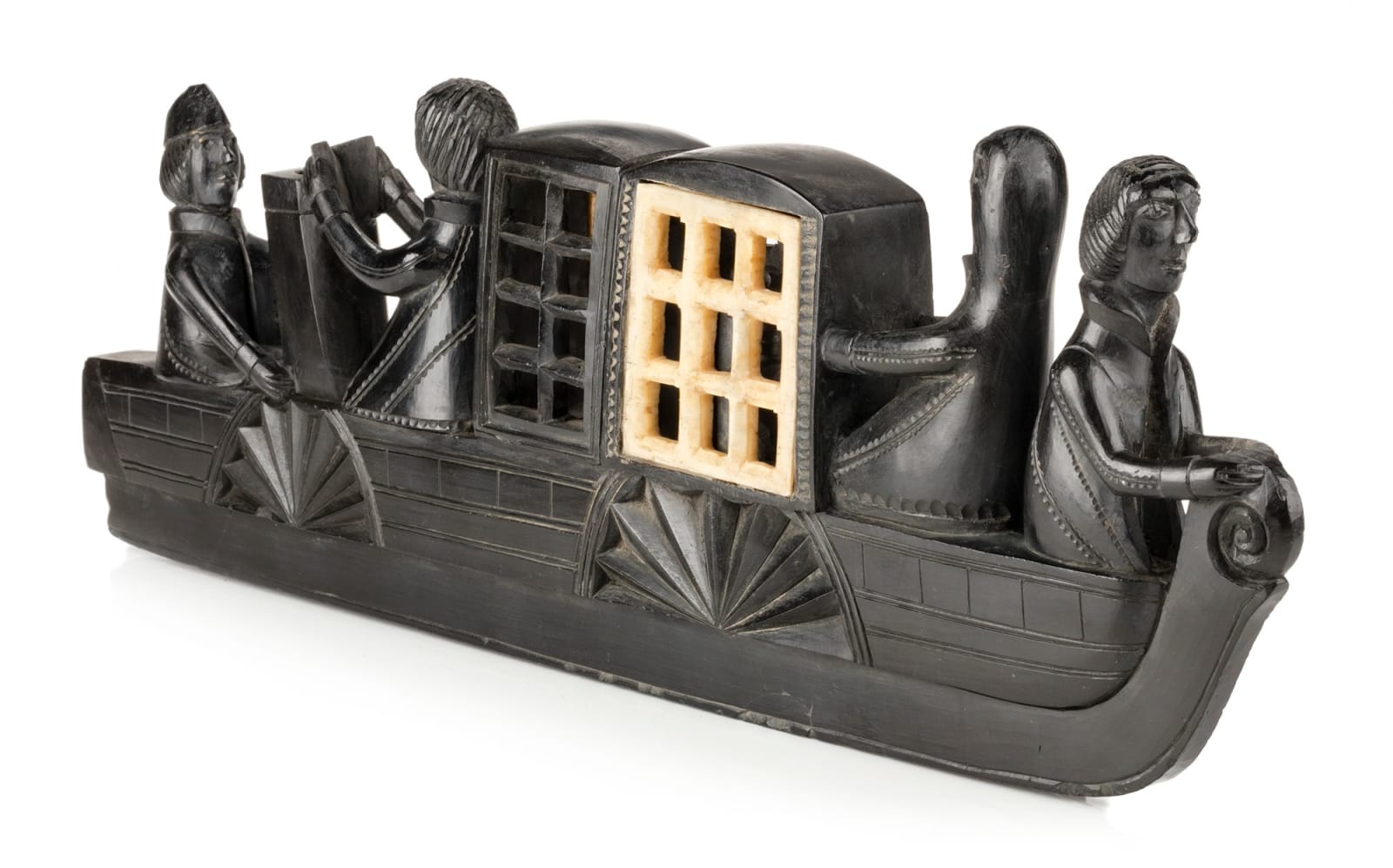 UNIDENTIFIED HAIDA ARTIST, Ship Panel Pipe, c. 1840s or 1850s