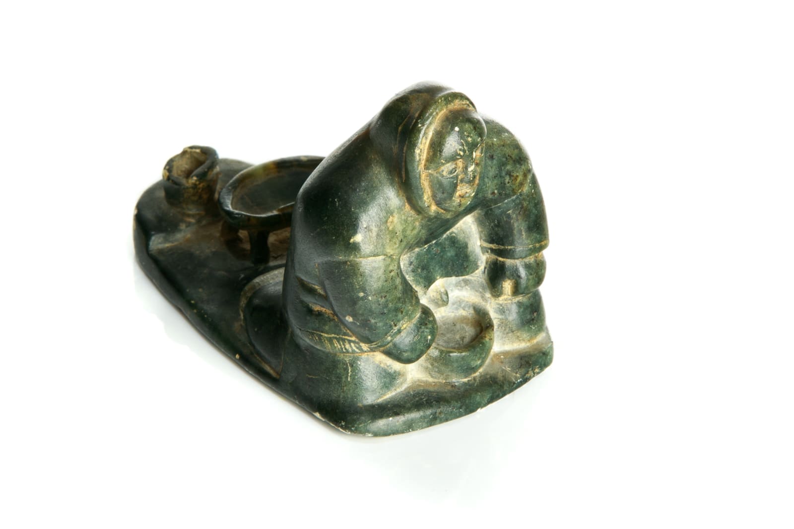 DAVIDIALUK ALASUA AMITTU (1910-1976) PUVIRNITUQ (POVUNGNITUK), Man Relieving Himself into a Bucket, 1960s