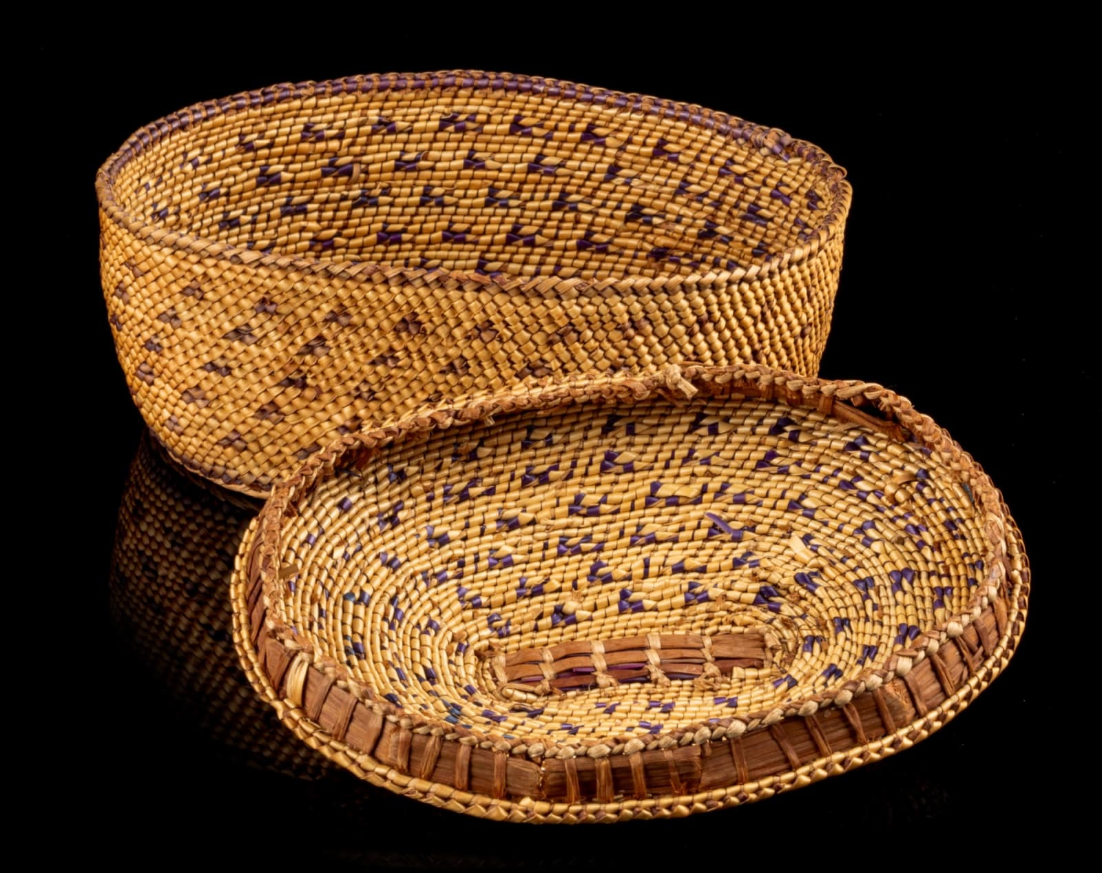 UNIDENTIFIED QUINAULT (COAST SALISH) ARTIST, WASHINGTON STATE, Lidded Basket, 1920s or 1930s