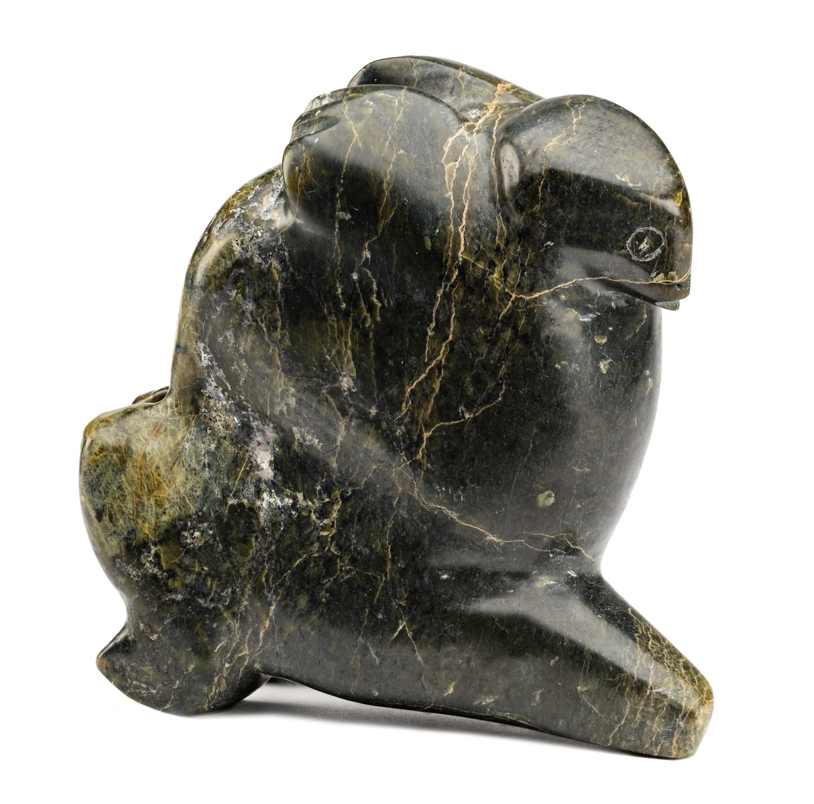 LATCHOLASSIE AKESUK (1919-2000) KINNGAIT (CAPE DORSET), Transforming Owl, 1992