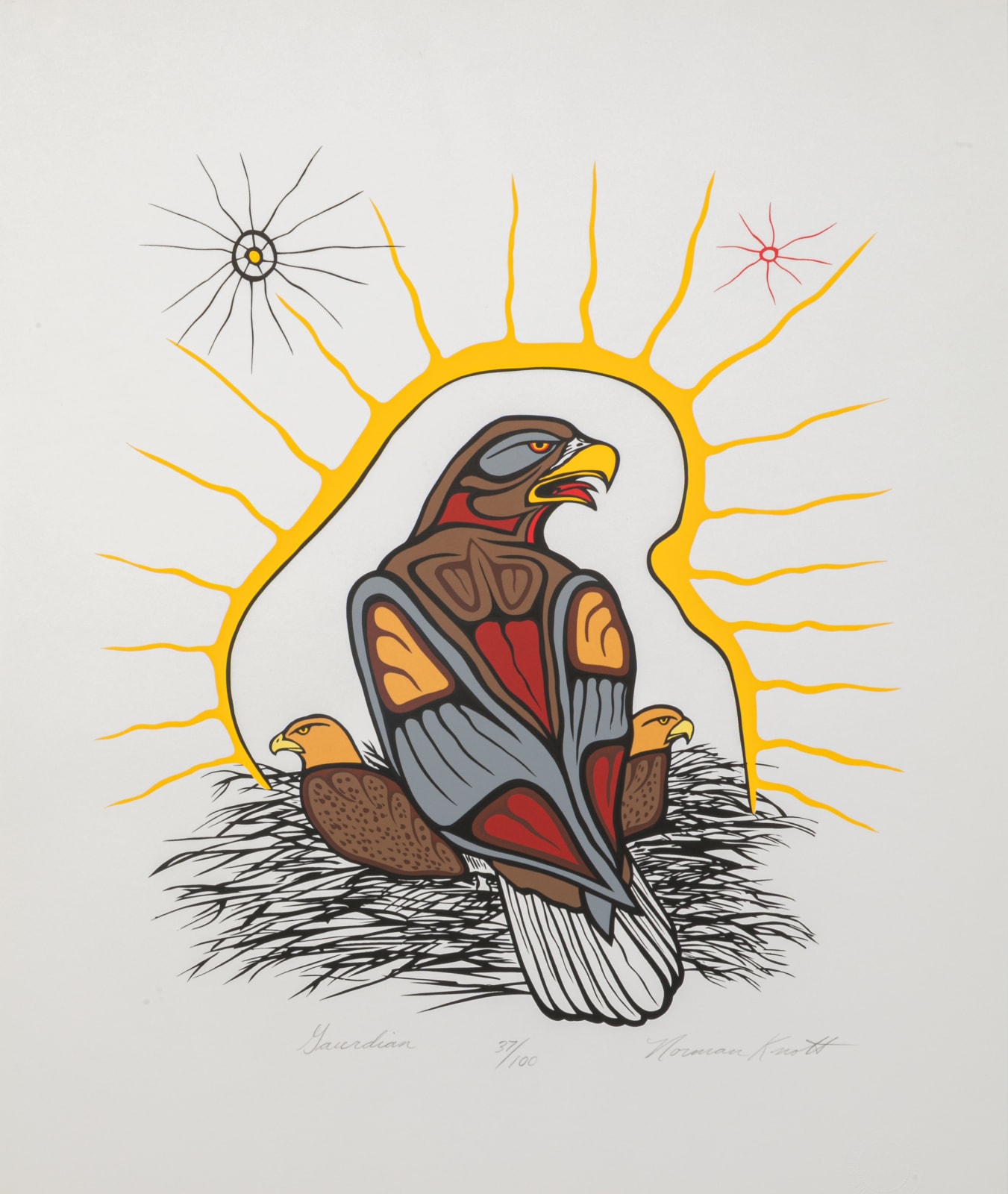 NORMAN KNOTT (1945-2003) ANISHINAABE (OJIBWE), Guardian, late 1970s / early 1980s