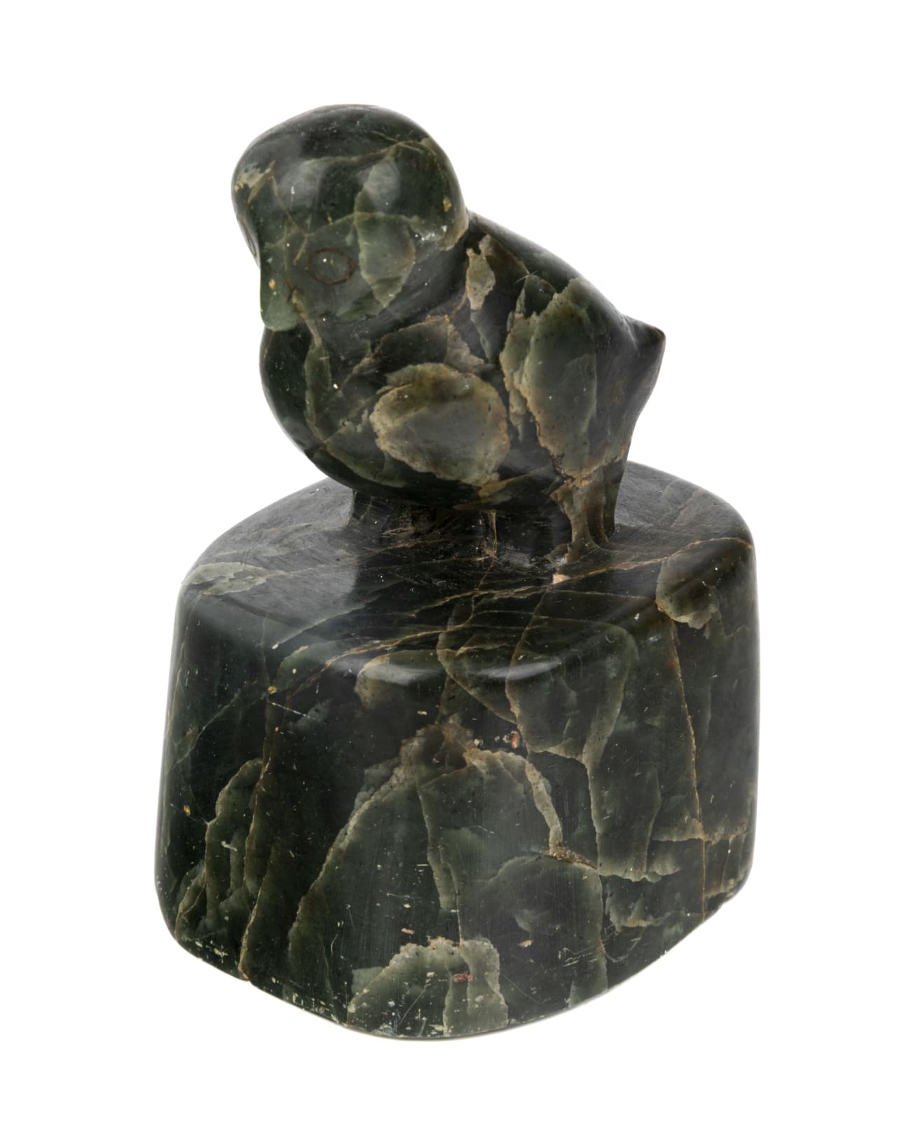 UNIDENTIFIED INUIT ARTIST, INUKJUAK (PORT HARRISON), Owl on High Ground, c. early-mid 1950s