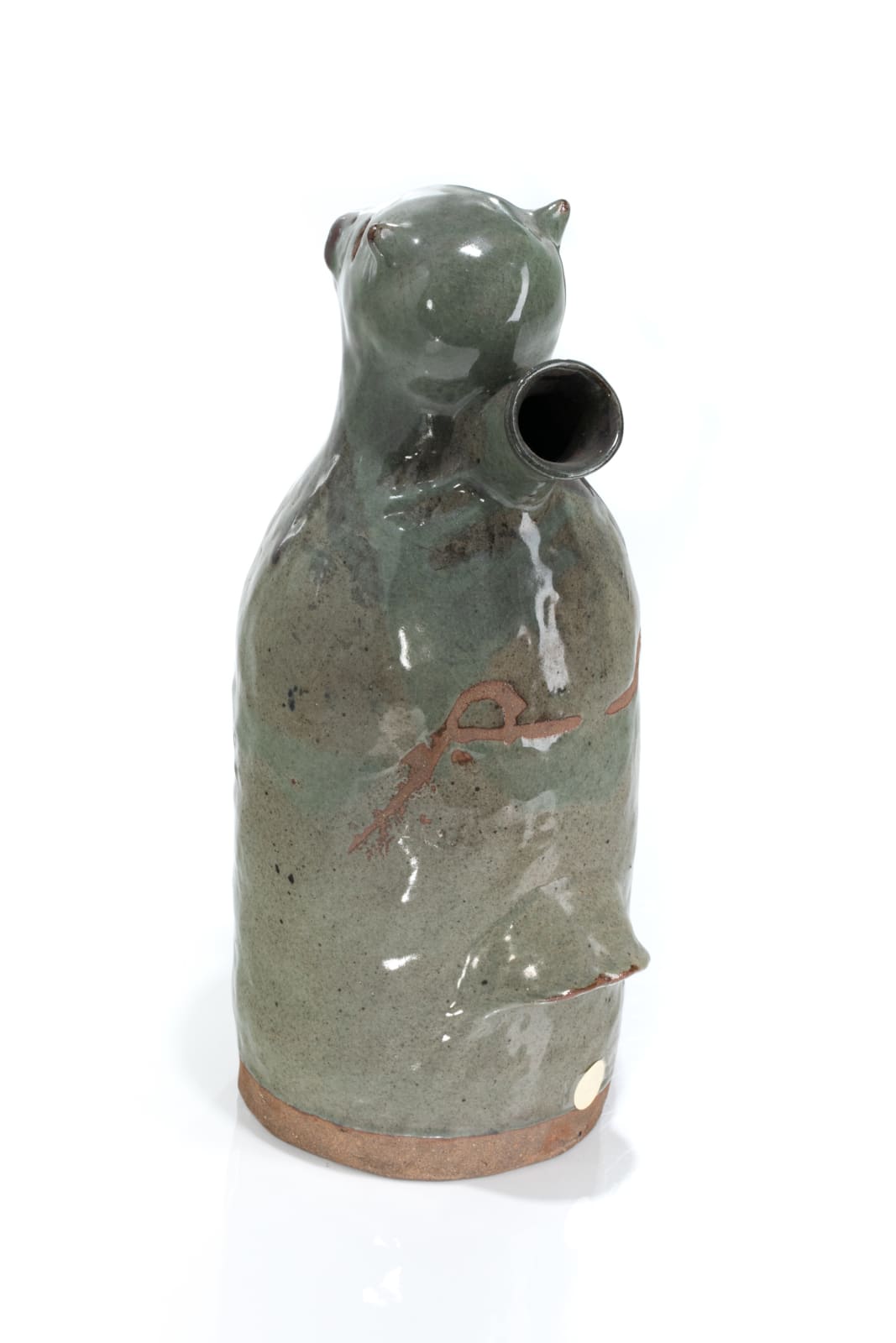 MAKITUK PINGWARTUK (1936-) KINNGAIT (CAPE DORSET), Glazed Ceramic with Polar Bear Head, 1960s