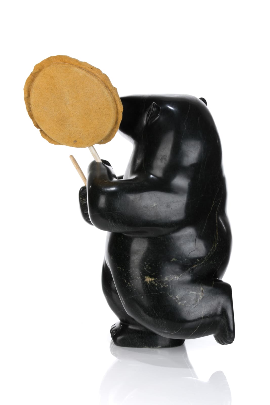 PALAYA QIATSUK (1965-) KINNGAIT (CAPE DORSET), Drum Dancing Bear, 2001