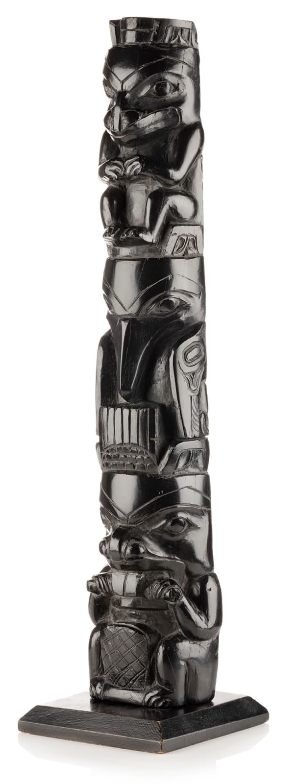 UNIDENTIFIED HAIDA ARTIST, Hollow Back Model Totem Pole, c. 1885-90