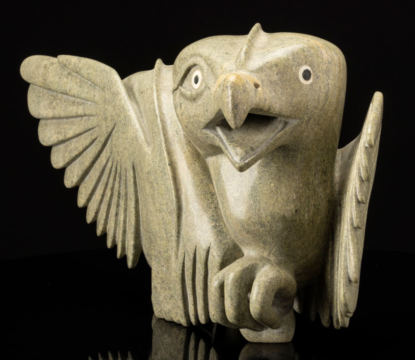 TOONOO SHARKY (1970-) KINNGAIT (CAPE DORSET), Opposing Birds, 1998