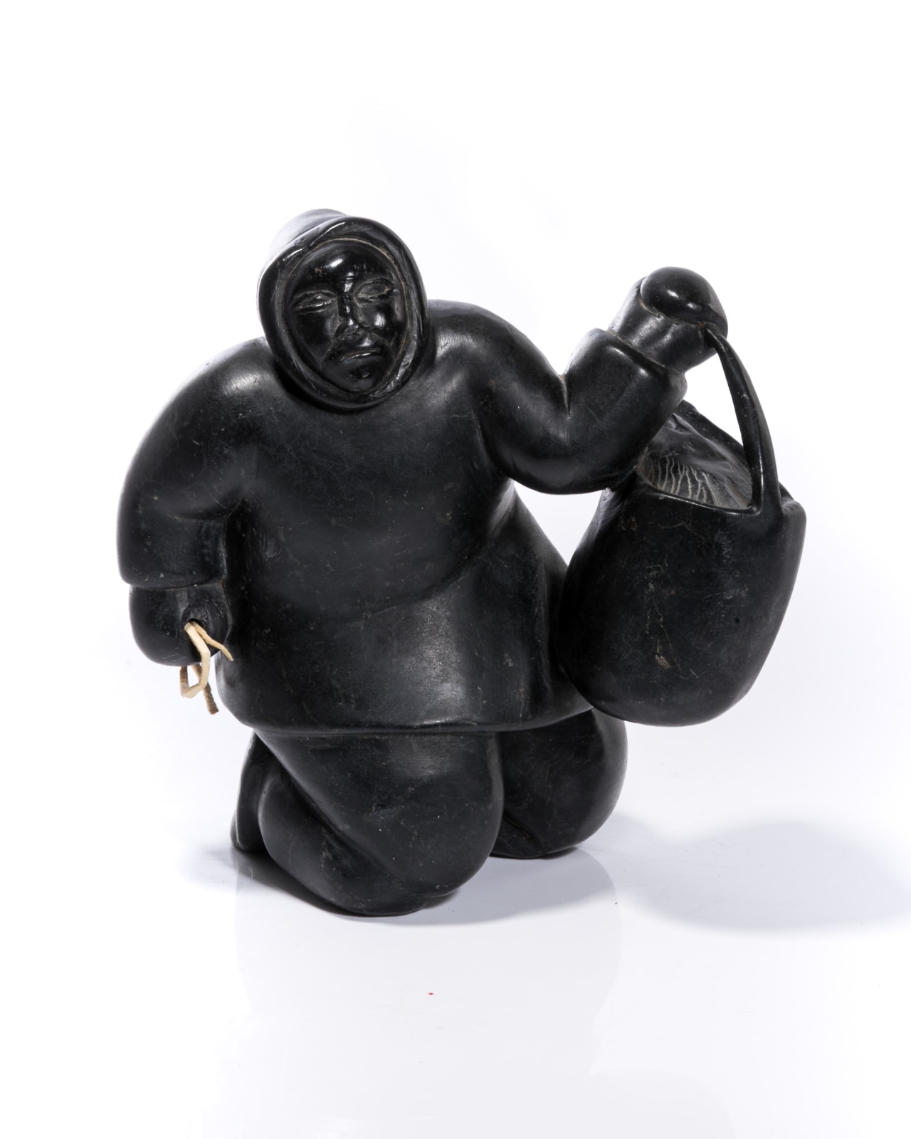 JOE ADLAKA ACULIAK (1936-) INUKJUAK (PORT HARRISON), Man with Cache and Line, c. 1960