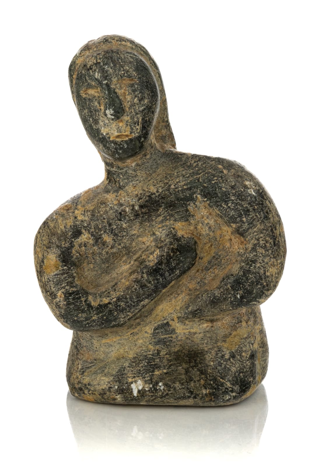 UNIDENTIFIED ARTIST, NAUJAAT (REPULSE BAY), Half Length Bust of a Woman with Plaited Hair, c. 1970