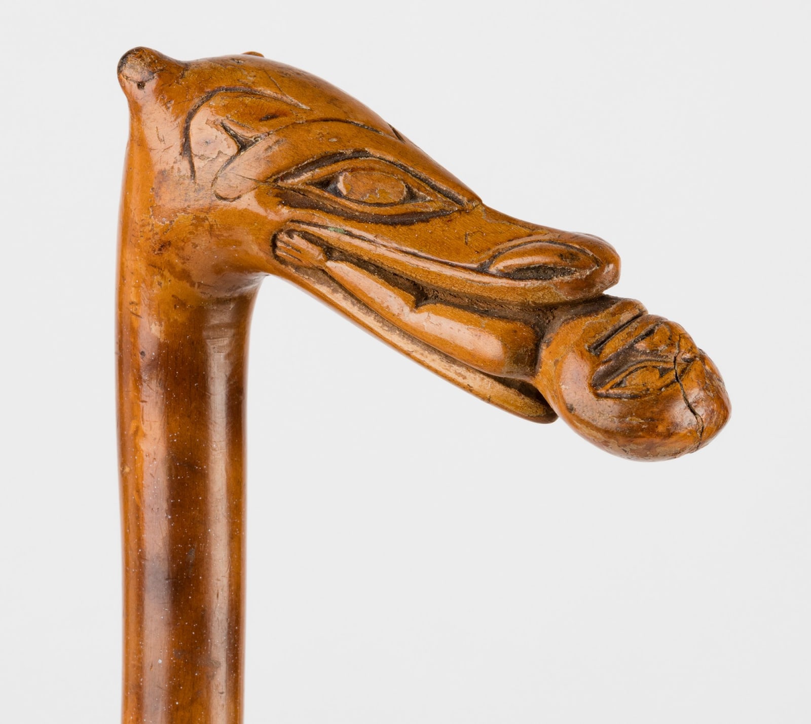 UNIDENTIFIED TLINGIT ARTIST, Walking Stick, c. 1870