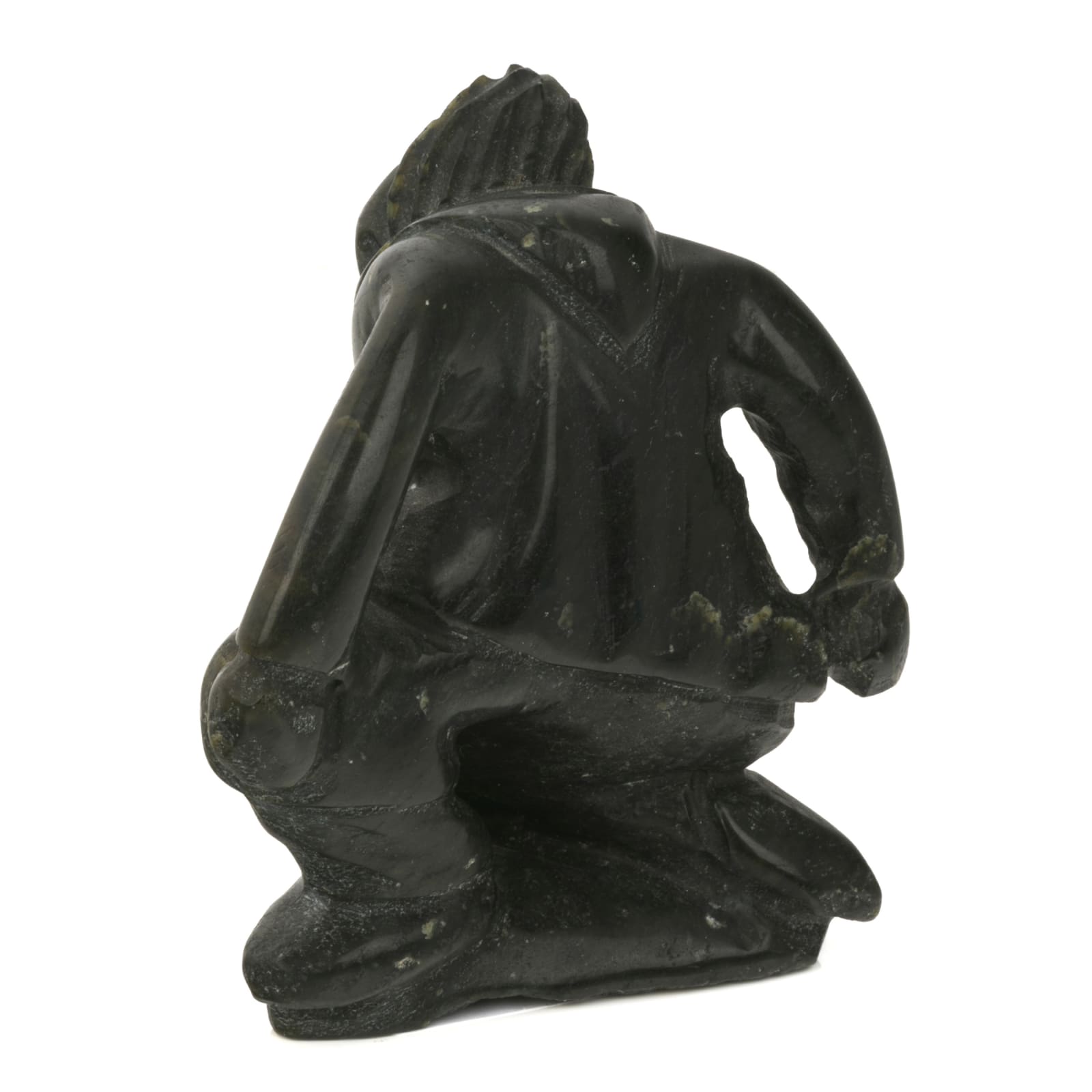 KIUGAK (KIAWAK) ASHOONA, O.C., R.C.A. (1933-2014) KINNGAIT (CAPE DORSET), Kneeling Man, Calling Out, 2000s