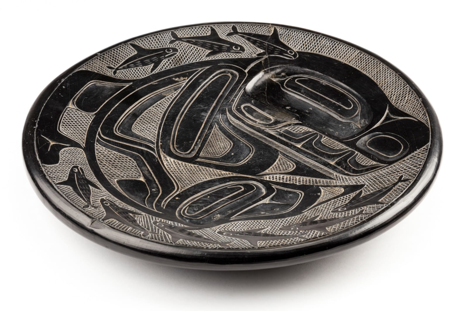 UNIDENTIFIED HAIDA MAKER, Whale Platter, 1965-1910