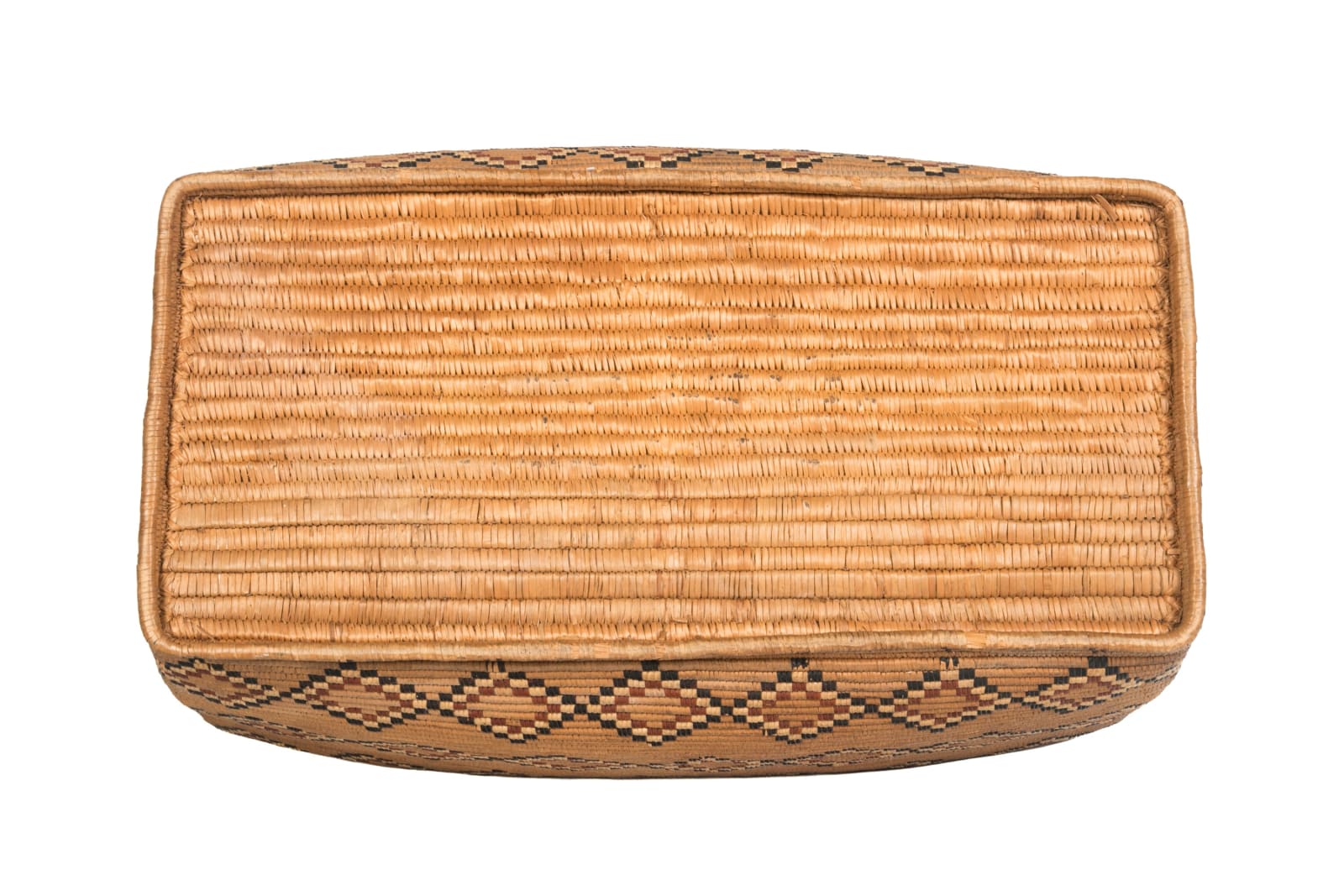 UNIDENTIFIED SALISH ARTISTS, Lidded Storage Basket and Tray, early 1900s