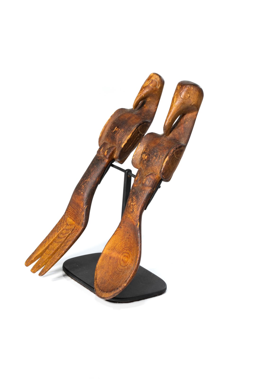 UNIDENTIFIED TLINGIT ARTIST, Carved Fork and Spoon, c. 1880 - 1900