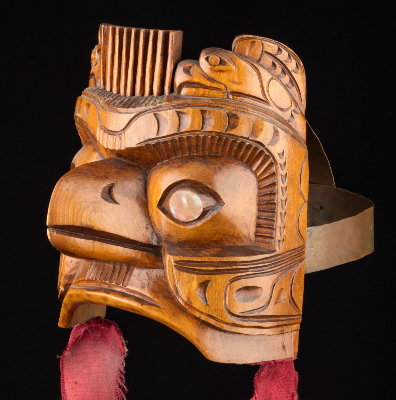 JIMMY JOHN (1876-1988), MOWACHAHT/MUCHALAHT (NUU-CHAH-NULTH), Grouse Frontlet Headdress, c. 1950s