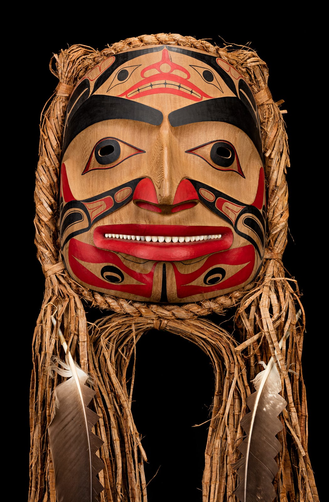 ROBERT DAVIDSON (GUUD SANS GLANS), O.C., O.B.C., (1946-) HAIDA, MASSET / WHITE ROCK, S'gan Mask (Killer Whale Mask), 1990